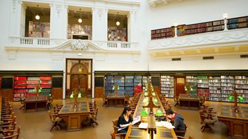  在圖書館學習的高等教育與研究學生