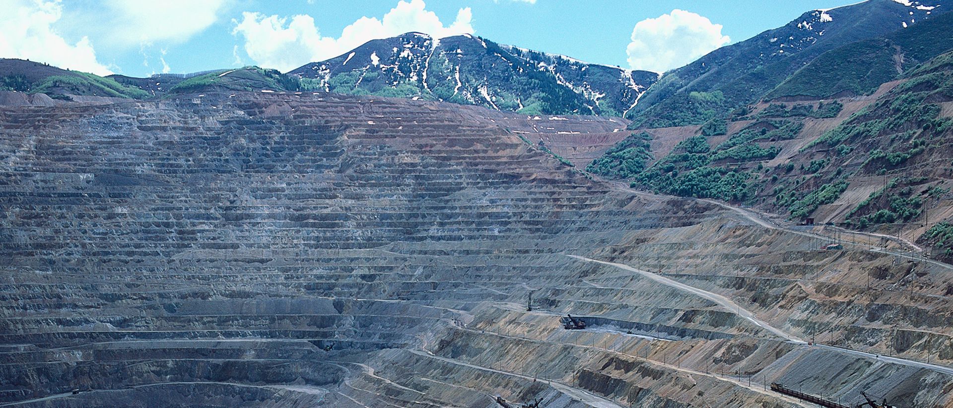 An open pit mine