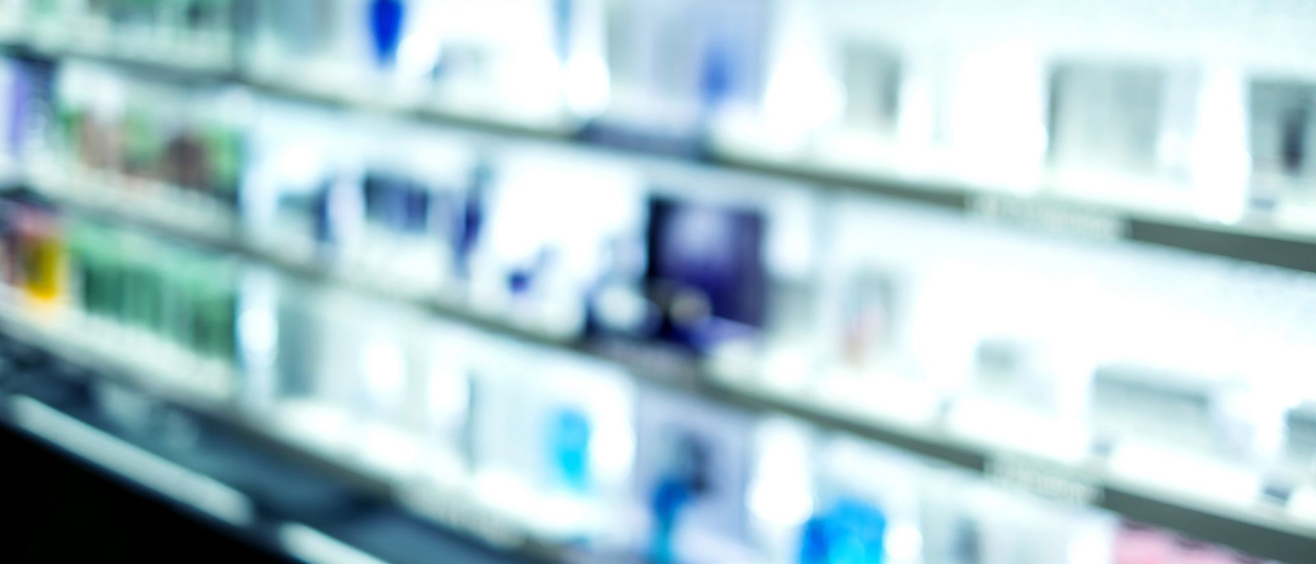 Abstract blur cosmetic shopping store with bokeh