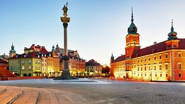 Warszawa, Rynek Starego Miasta w nocy