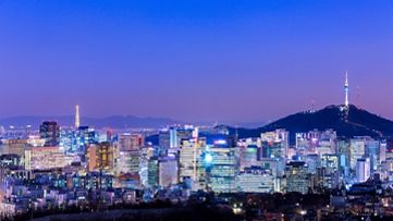 밤에 서울의 스카이라인