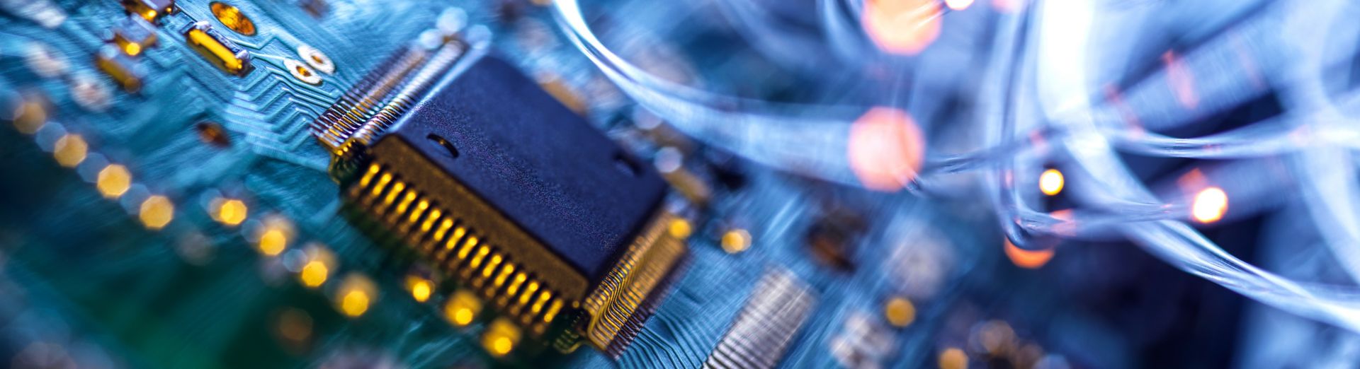 Fiber optics carrying ERP data through electronic circuit boards