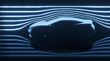 Aerodynamic flow of air around a car