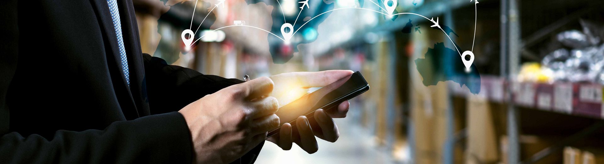 Imagen de conectarse a una red de negocios digital entre continentes
