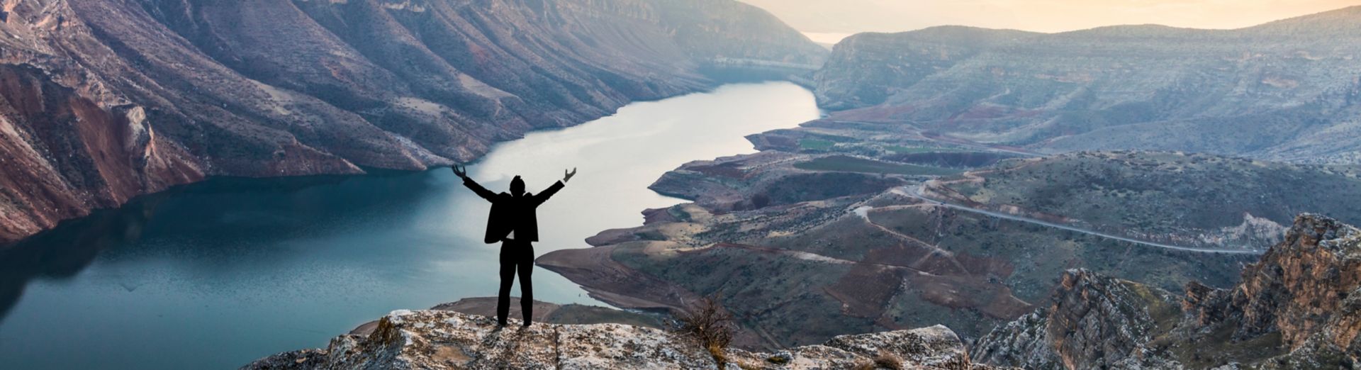 Man standing on rock