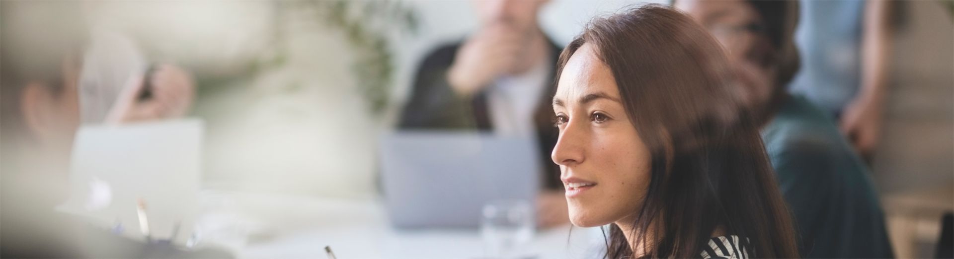 Employees in a meeting