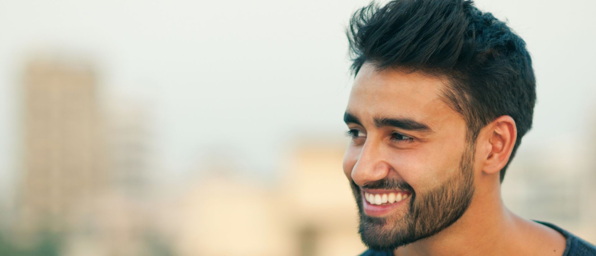 Portrait of a beautifull smiling man