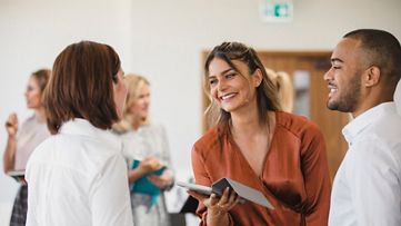 people having a discussion