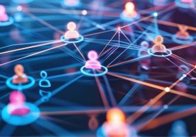 Abbildung eines Datennetzwerks von Personen