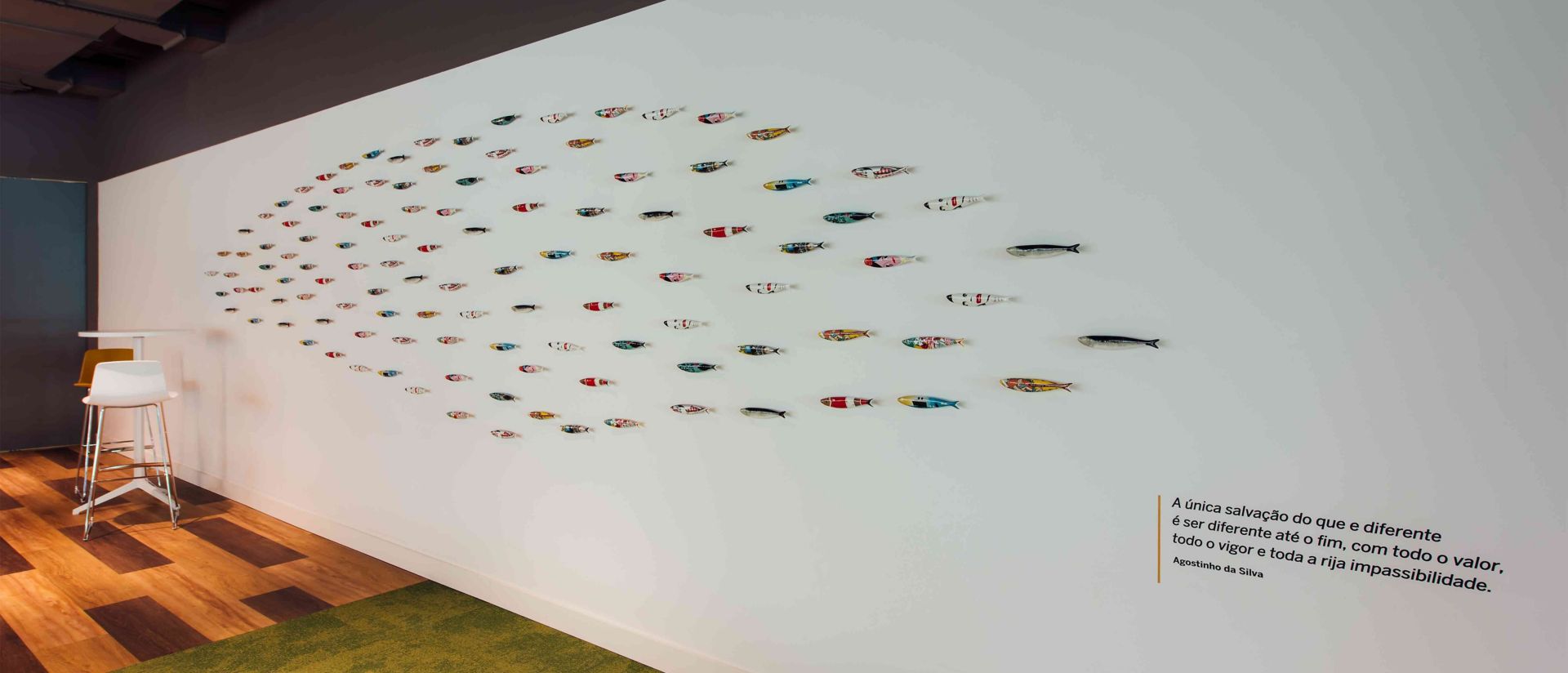 SAP office in Lisbon, Portugal: office wall decoration, sardines