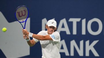 Alex de Minaur playing tennis