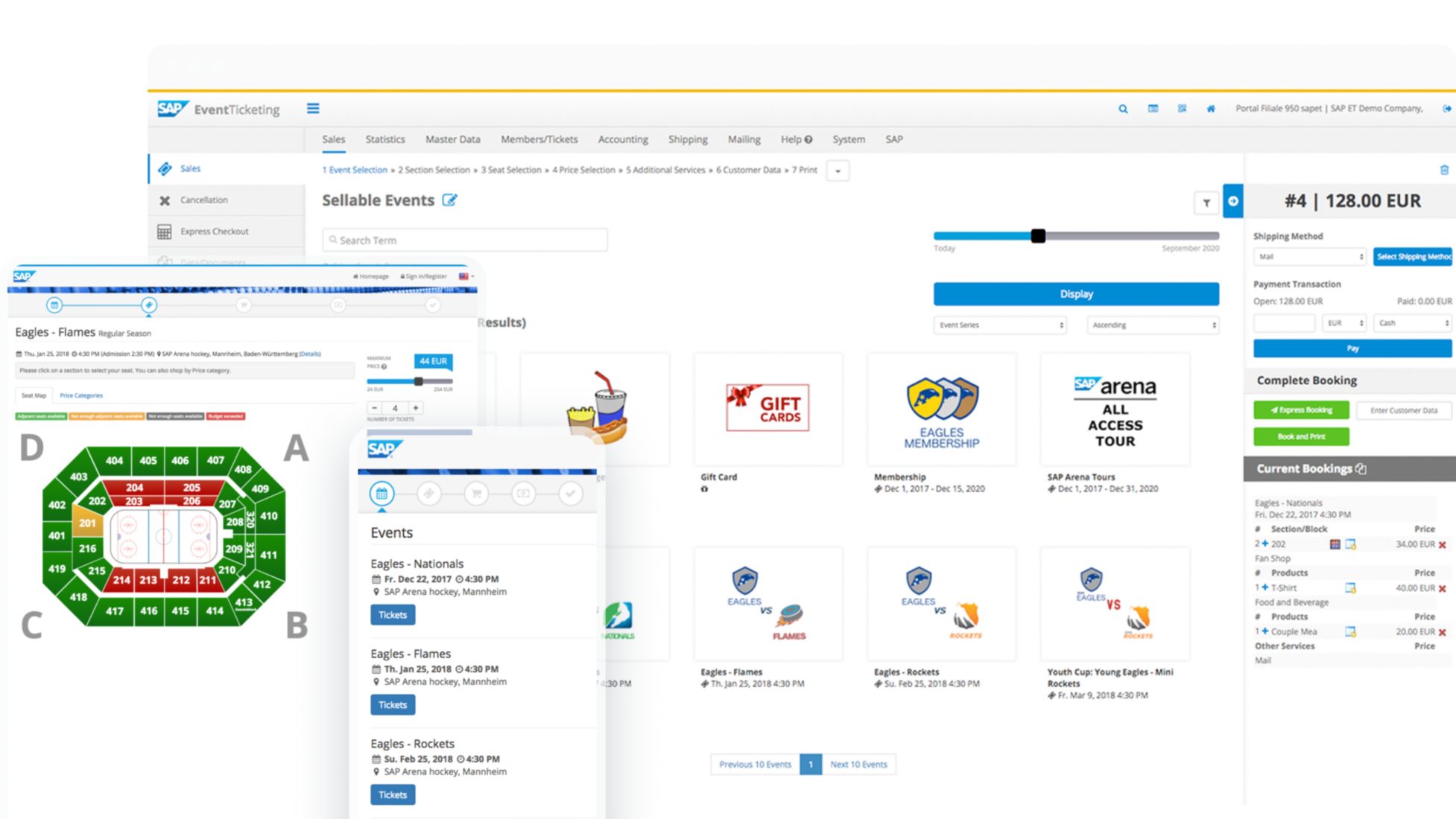 Functionality in SAP Event Ticketing